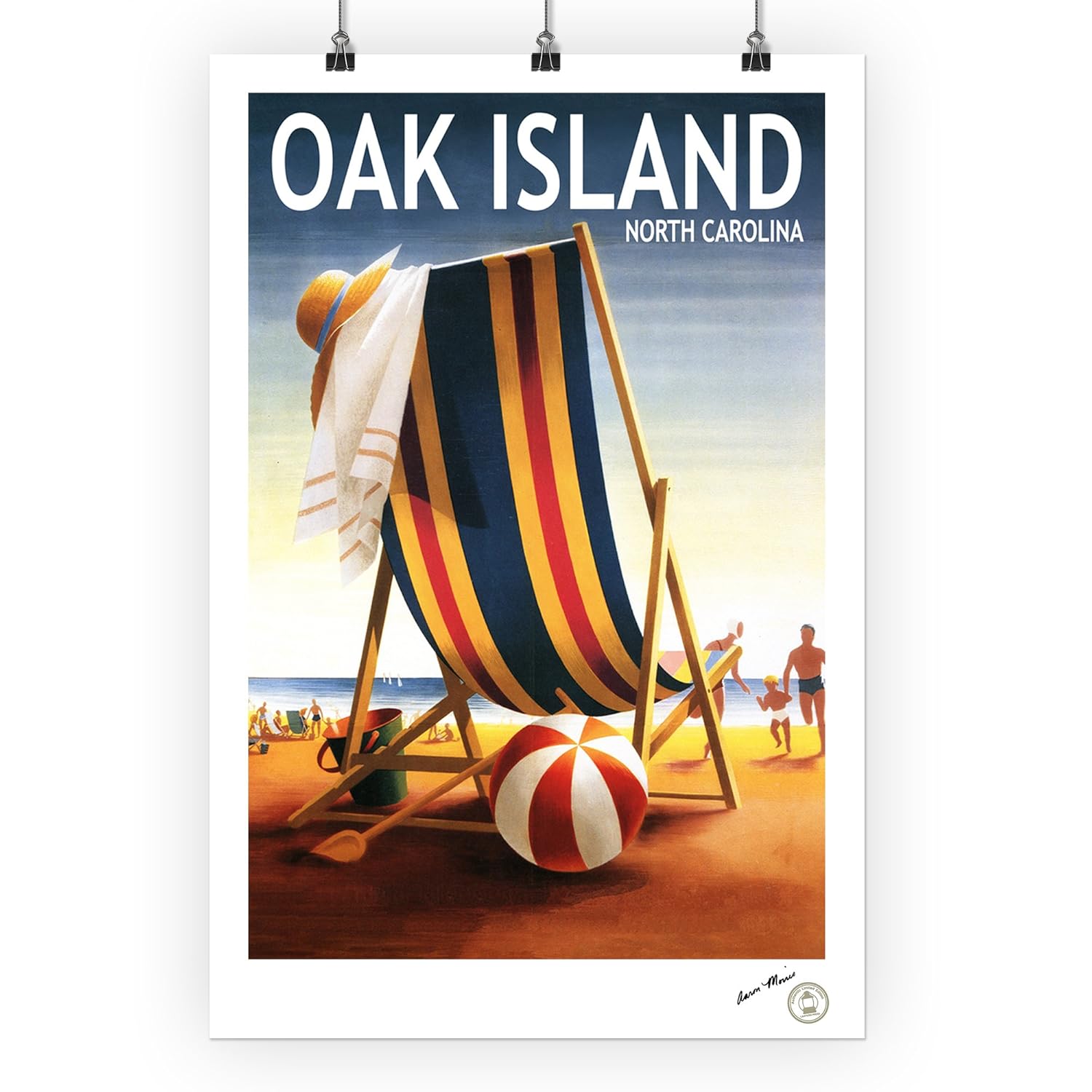 Amazon Com Oak Island North Carolina Beach Chair And Ball