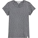 Rag & Bone Women's The Slub Striped Salute Blue Short Sleeve T-Shirt