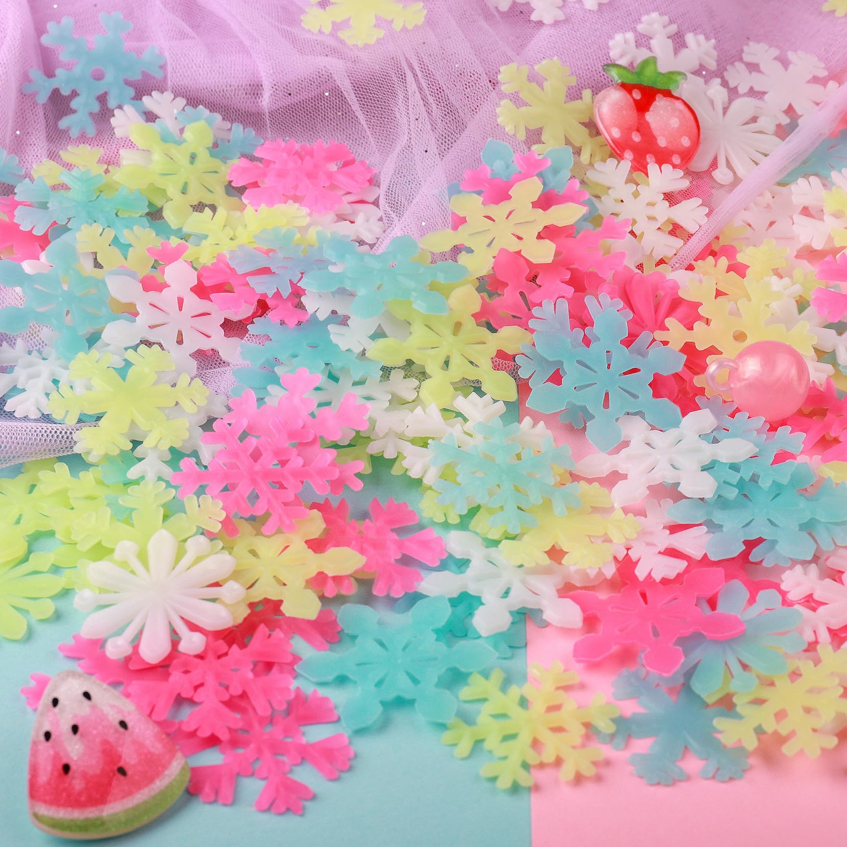100PCS Removable Colorful Glow In the Dark