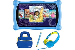 Contixo 7" Disney Kids Learning Tablet Bundle - Headphones, Stylus & Bag, Pre-Installed Disney Storybook (Value $200) & Teacher-Approved Apps, Parental Controls, Ideal for Education - Blue