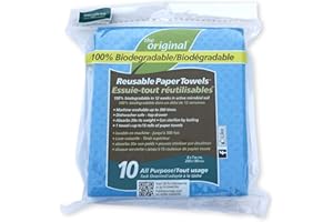 The Original Reusable Paper Towels-All Purpose, 10 Count