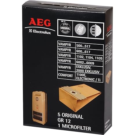 AEG 2681032092 Staubsaugerbeutel Original Gr. 12 passend für Vampyr Serie 500…517, 600…617, 6002…6009