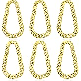 Bucherry 6 Pcs Hip Hop Rapper Chain Gold Chain, 90s Costume Jewelry Chunky Fake Necklace Large Jewelry for Men Women, 32"