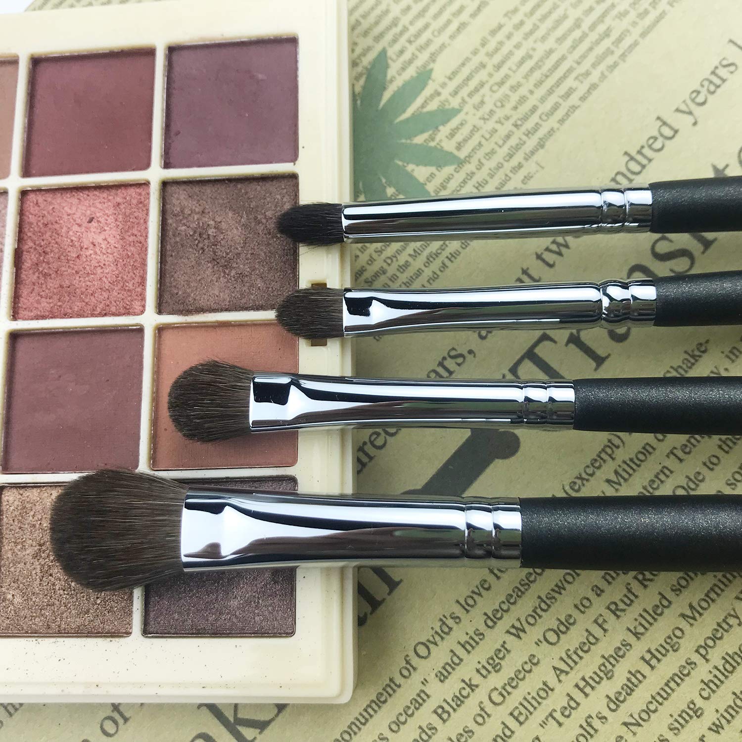 ENERGY Eye Makeup Brushes Eyeshadow Brush Set Blending Brush for Eye Makeup Eyeshadow and Creasing Kit 4Pcs Essential Makeup Brush Pencil Shader Definer Smudge: Beauty