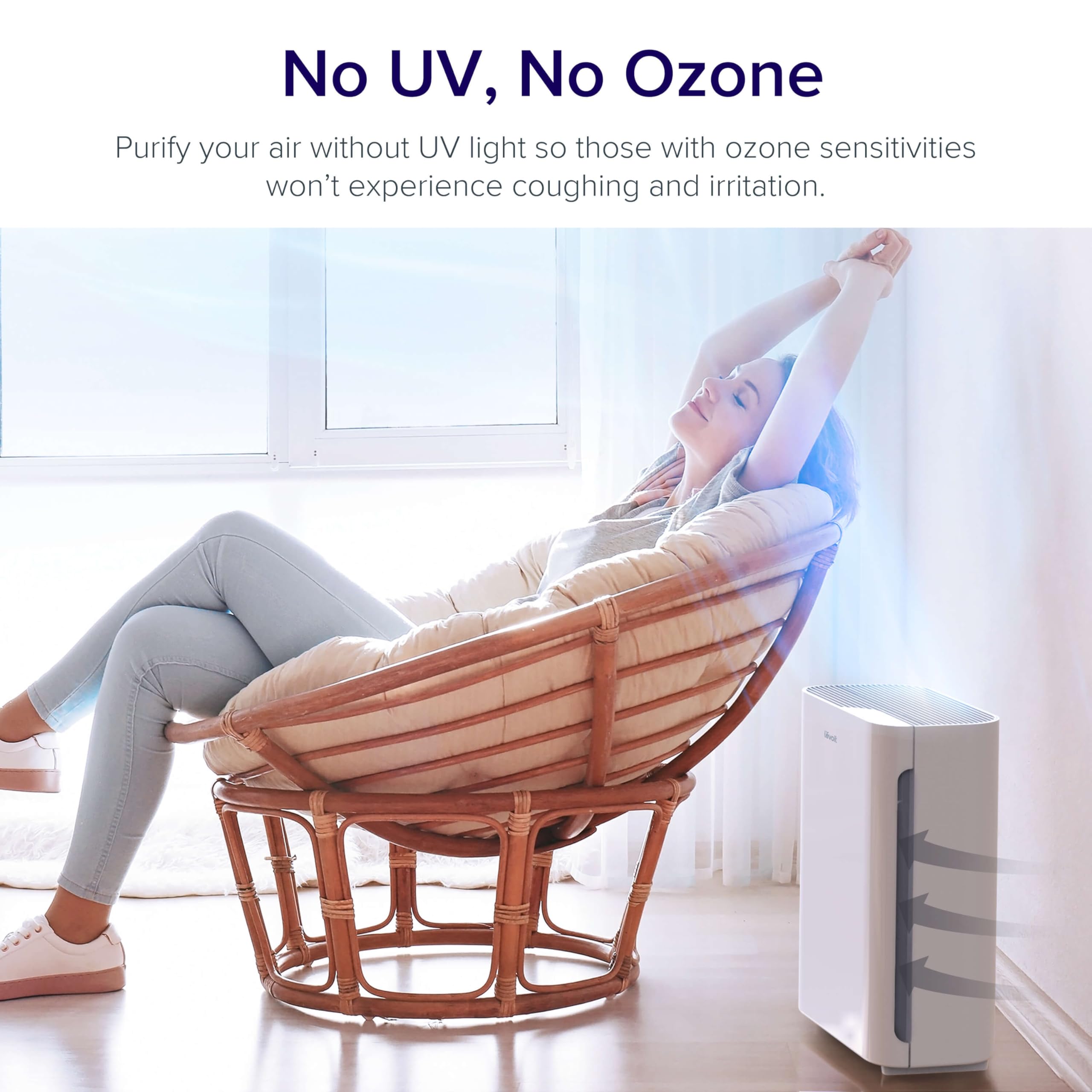 LEVOIT Air Purifiers for Home Large Room, Main Filter Cleaner with Washable Filter for Allergies, Smoke, Dust, Pollen, Quiet Odor Eliminators for Bedroom, Pet Hair Remover, Vital 100, White - Image 6