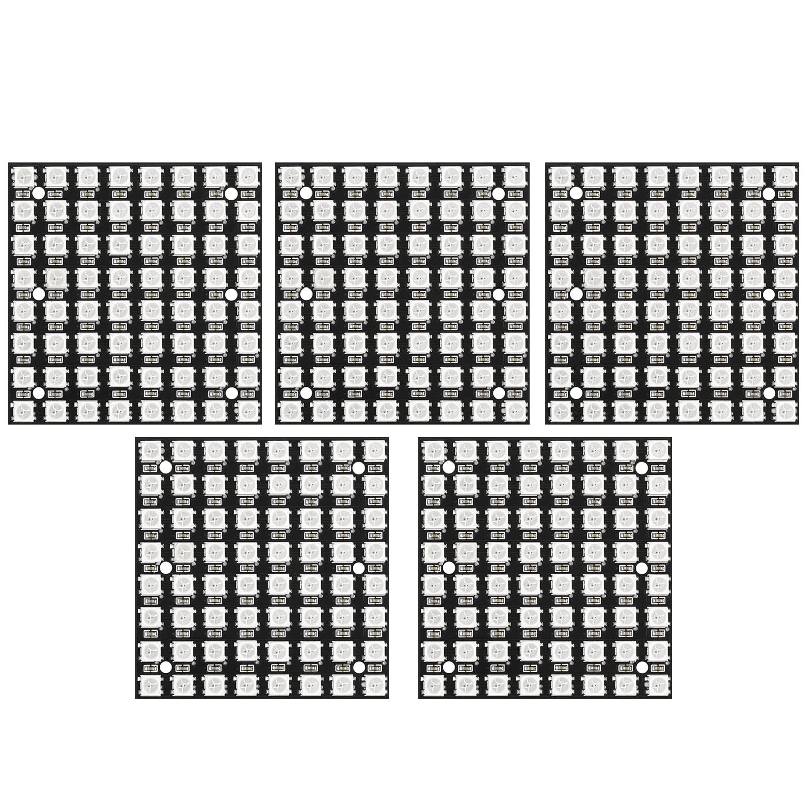 AZDelivery 5 x U-64 LED Matrix Panel WS2812B 8 x 8 Module compatible with Arduino and Raspberry Pi including eBook