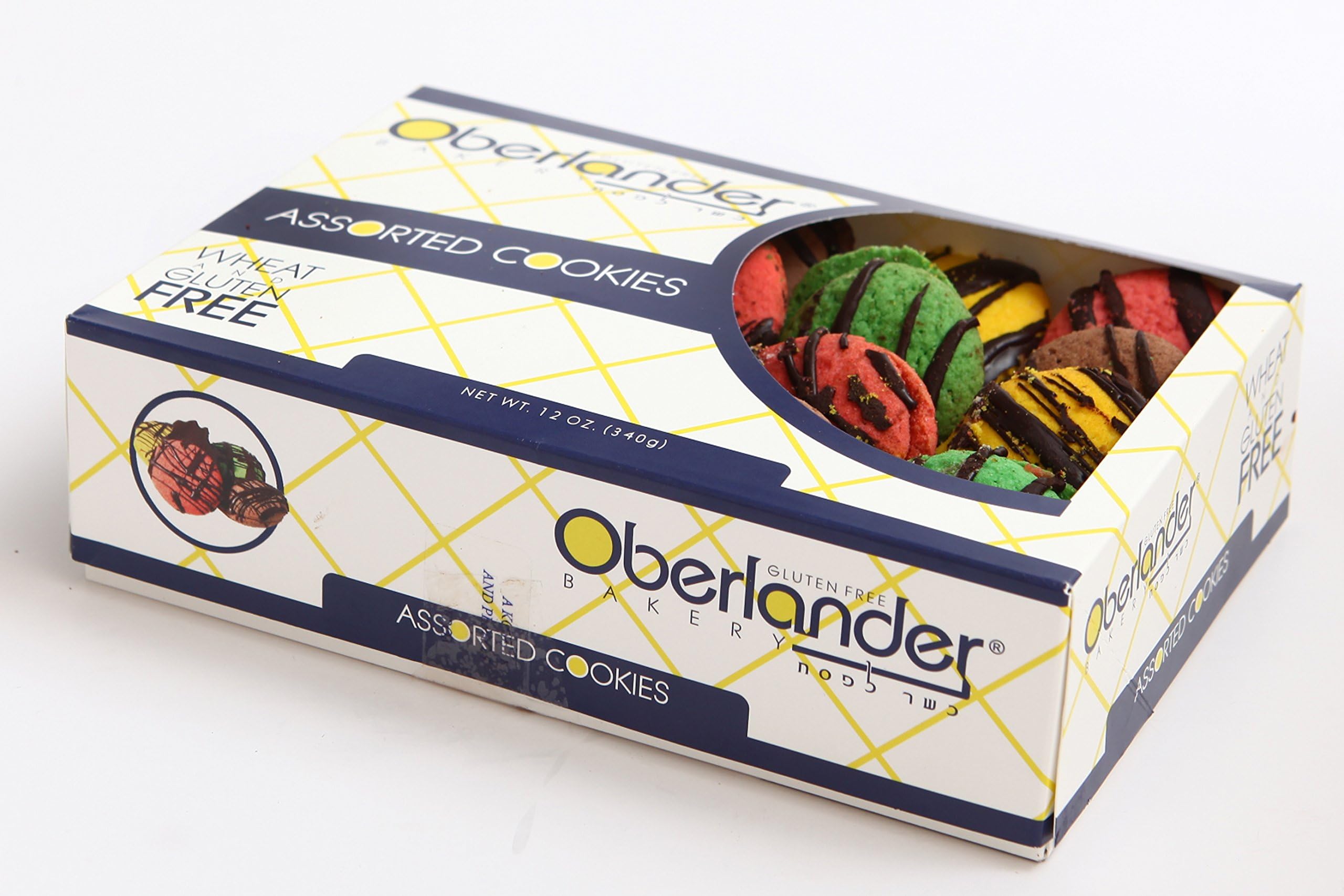 Oberlander Gluten Free Assorted Cookies | Jelly Cookie Contains No Gluten, Soy, Dairy, Lactose or Trans Fat | Certified Kosher For Passover & Other Special Occasions | 12 Ounces