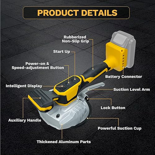 Tile Vibration Tool Compatible with Dewalt 20V Max Battery, Tile Vibration Leveling Machine w/130mm Suction Cup&110LBS Adsorption, 8 Speed Tile Vibrator w/LCD Display & Lock Button for Floor Tile Wall in Kenya | Tile Vibration Tool Compatible with Dewalt 20V Max Battery, Tile Vibration Leveling Machine w/130mm Suction Cup&110LBS Adsorption, 8 Speed Tile Vibrator w/LCD Display & Lock Button for Floor Tile Wall in Kenya |