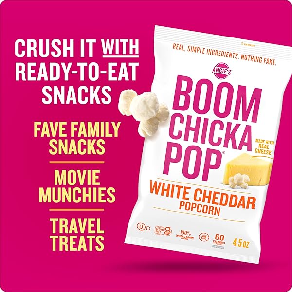 ANGIE’S BOOMCHICKAPOP WHITE CHEDDAR POPCORN, 4.5 OZ.