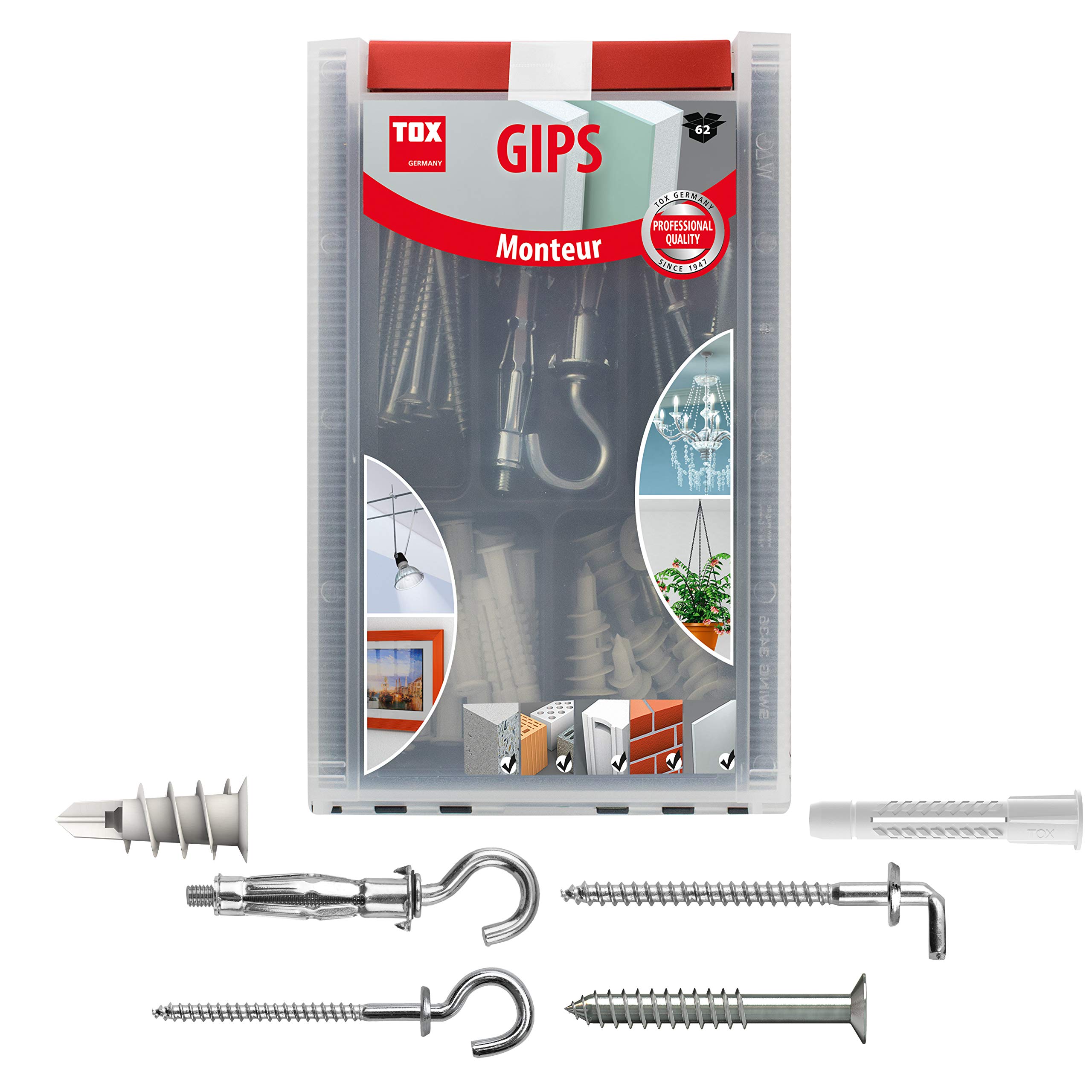TOX cavity assortment Gips Monteur 62 pcs, 094901061
