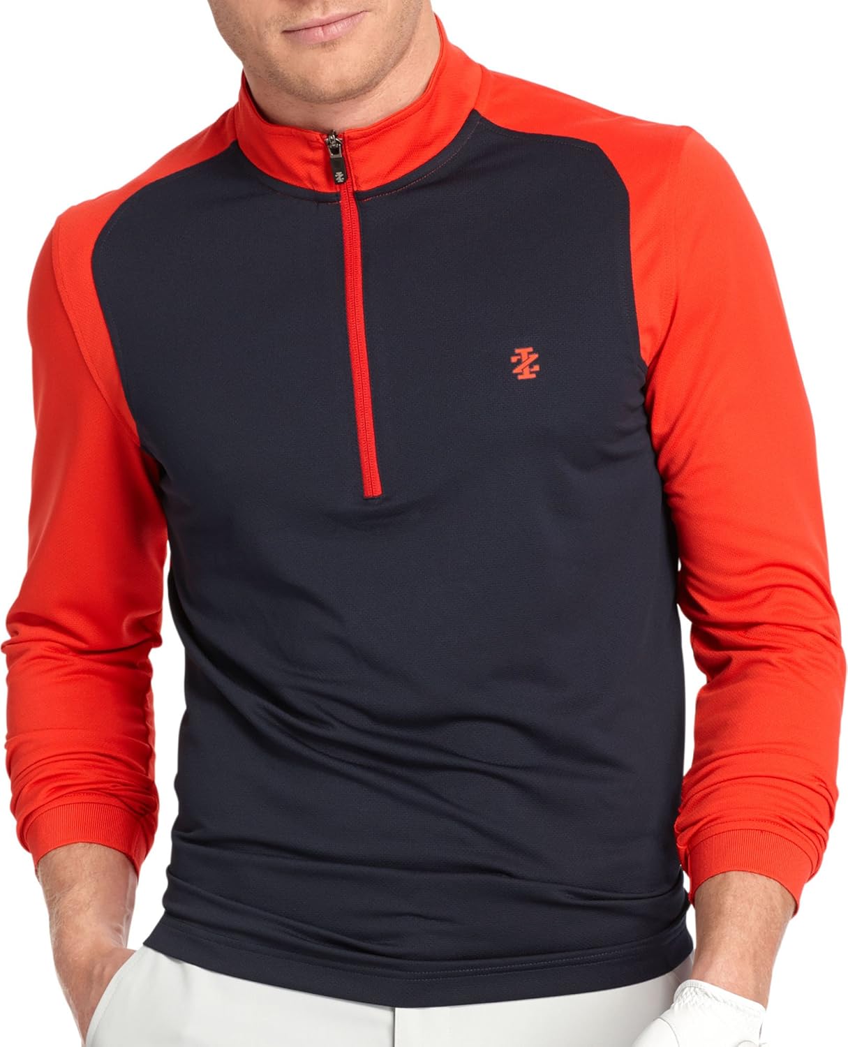 Izod Men's Textured HalfZip Golf Pullover (Large, High