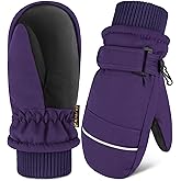 Wenouy Toddler Mittens Kids Snow Ski Mitten Baby Fleece Warm Waterproof Windproof Gloves for Boys Girls