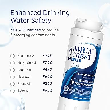AQUACREST 644845 Filtros de agua para frigorífico, Compatible con ...