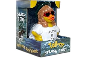 CelebriDucks - Tail-RRR - Floating Rubber Ducks - Collectible Bath Toy Gift for Kids & Adults of All Ages