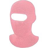 SATINIOR 1 Hole Ski Mask Winter Knitted Balaclava Warm Full Face Mask Windproof Head Cover for Men Women Sports Outdoor
