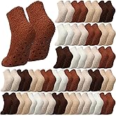 Liitrsh 30 Pack Women Fuzzy Socks Bulk with Grip Winter Warm Fluffy Non Slip Sleeping Sock for Christmas Indoor