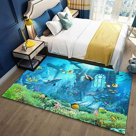 Haushalt Schlafzimmer Teppich, Cartoon Unterwasser Delphin
