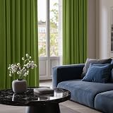 Deconovo Eyelet Thermal Blackout Curtains Green 42 x 54 Inch 2 Panels</wbr> view 3