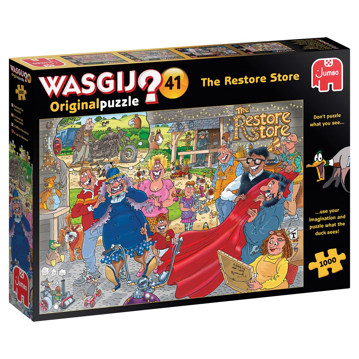 Wasgij Original 41, Restore Store! 1000 Piece Jigsaw Puzzles for Adults - Fun, Challenging & Brainteasing Adults Jigsaw Puzzle - Uncover the Puzzle - 100% Recycled Cardboard - 1000pcs - Jumbo