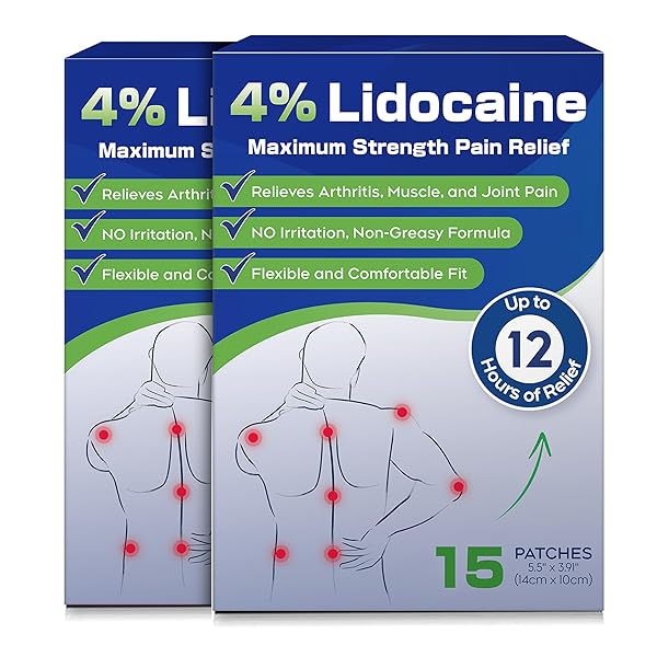 UPOSIUT 4% LIDOCAINE PAIN RELIEF PATCHES 30 COUNT...