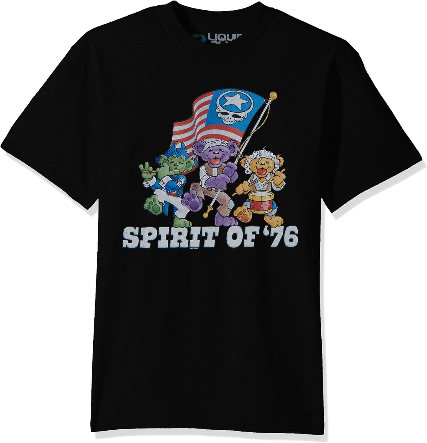 Liquid Blue Men's Plus Size Grateful Dead Spirit of '76 Short Sleeve T-Shirt