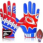 Alytree Kids Football Gloves, Youth Football Receiver Gloves with Super Sticky & Non-Slip Grip, for Best Game Experience