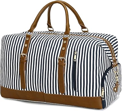 White luggage with leather trim Clearance