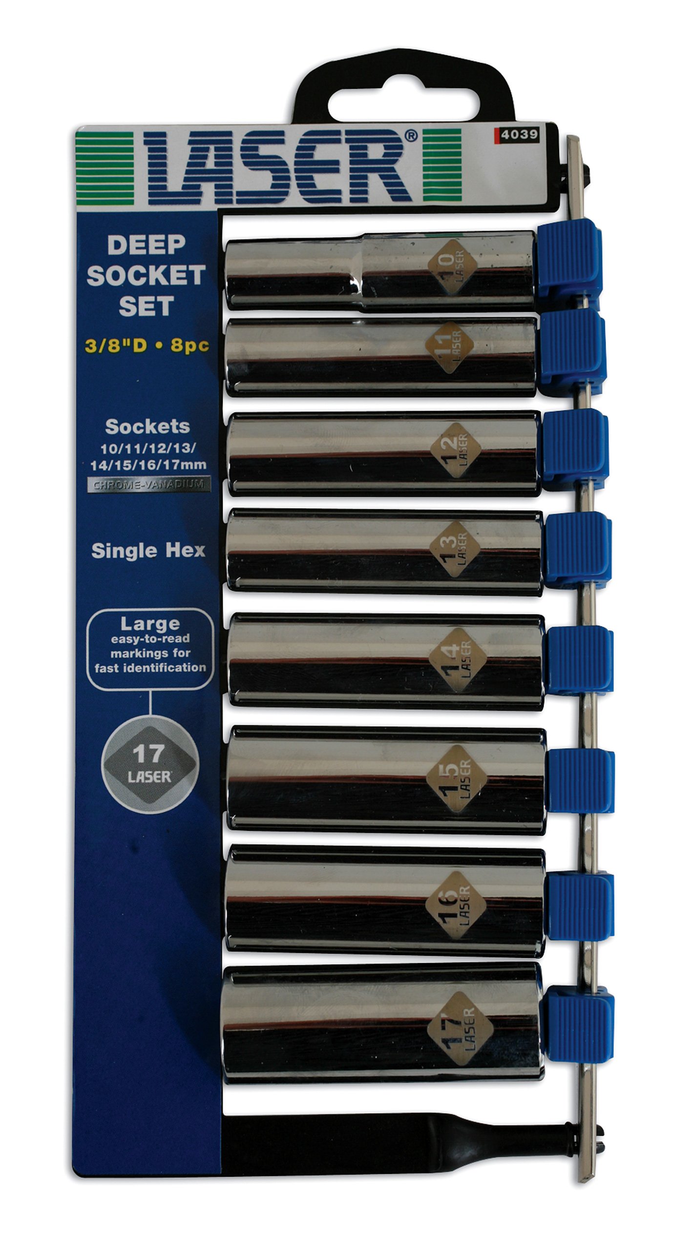 Laser 4039 Deep Socket Set 3/8 Inchd 8pc