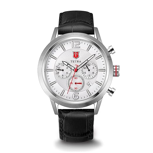 Tetra Mens Italian Leather Silver Torino Classico Watch With Dual Time Date Solid Stianless Steel Swiss Luminous Markers And Professional #value #swiss #watch Tetra Mens Italian Leather Silver Torino Classico Watch With Dual Time Date Solid Stianless Steel Swiss Luminous Markers And Professional