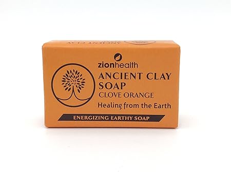 Amazon Zion Health 古代のクレイ石けん クローブオレンジ 6 Oz 170 G Zion Health ドラッグストア
