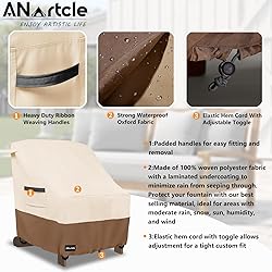 ANartcle Patio Adirondack Chair Cover 2 Pack,600D