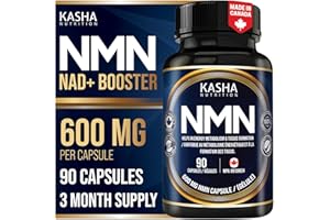 New! KASHA NUTRITION NMN Supplement Ultra High Purity 600 mg per Capsule 3 Month Supply (90 Caps) - 99.7% Nicotinamide Mononu