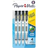 Paper Mate Clearpoint Mechanical Pencils, 0.7mm HB #2 Lead, Black Barrels, 4 Count - School Supplies, Note Taking