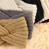 DRESHOW 6 Pieces Women Warm Knitted Headband Winter Ear Warmer Crochet Head view 5