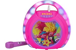 eKids Trolls Band Together Karaoke Machine, Bluetooth Speaker with Microphone for Kids, Designed for Fans of Trolls Toys and Gifts
