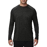 Men's Active Long Sleeve T-Shirts - Quick Dry Sun Protective Athletic Workout T Shirts Tee Tops