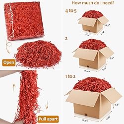 1/2 LB Red Crinkle Cut Paper Shred Filler for Gift