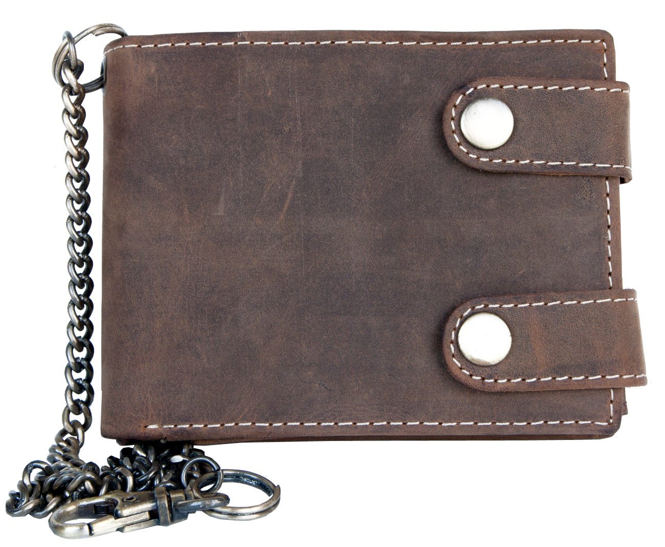 FLW-HL Genuine leather biker's wallet with 35 cm (14 inches) long metal chain to hang