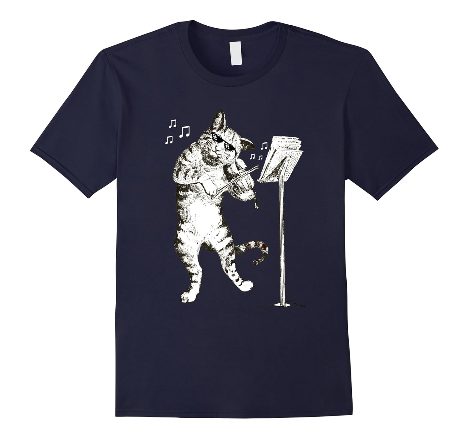 Cat Playing Violin T-Shirt Violinist Gift Tee-ANZ