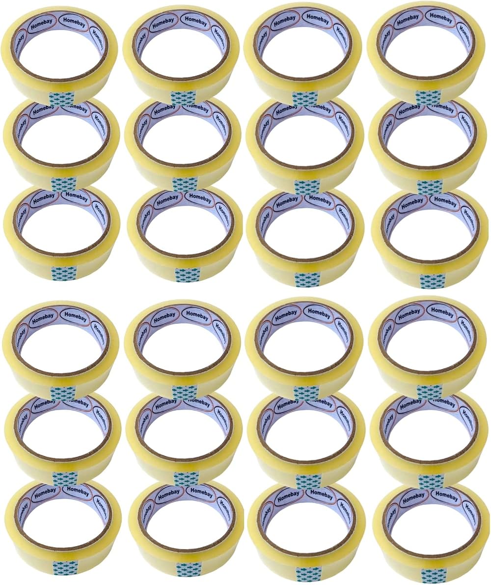 Homebay 24 Rolls Strong Clear Packing Tape 24mm x 40m Extra Long