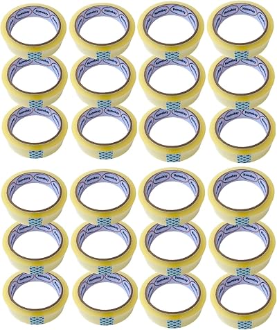 Homebay 24 Rolls Strong Clear Packing Tape 24mm x 40m Extra Long