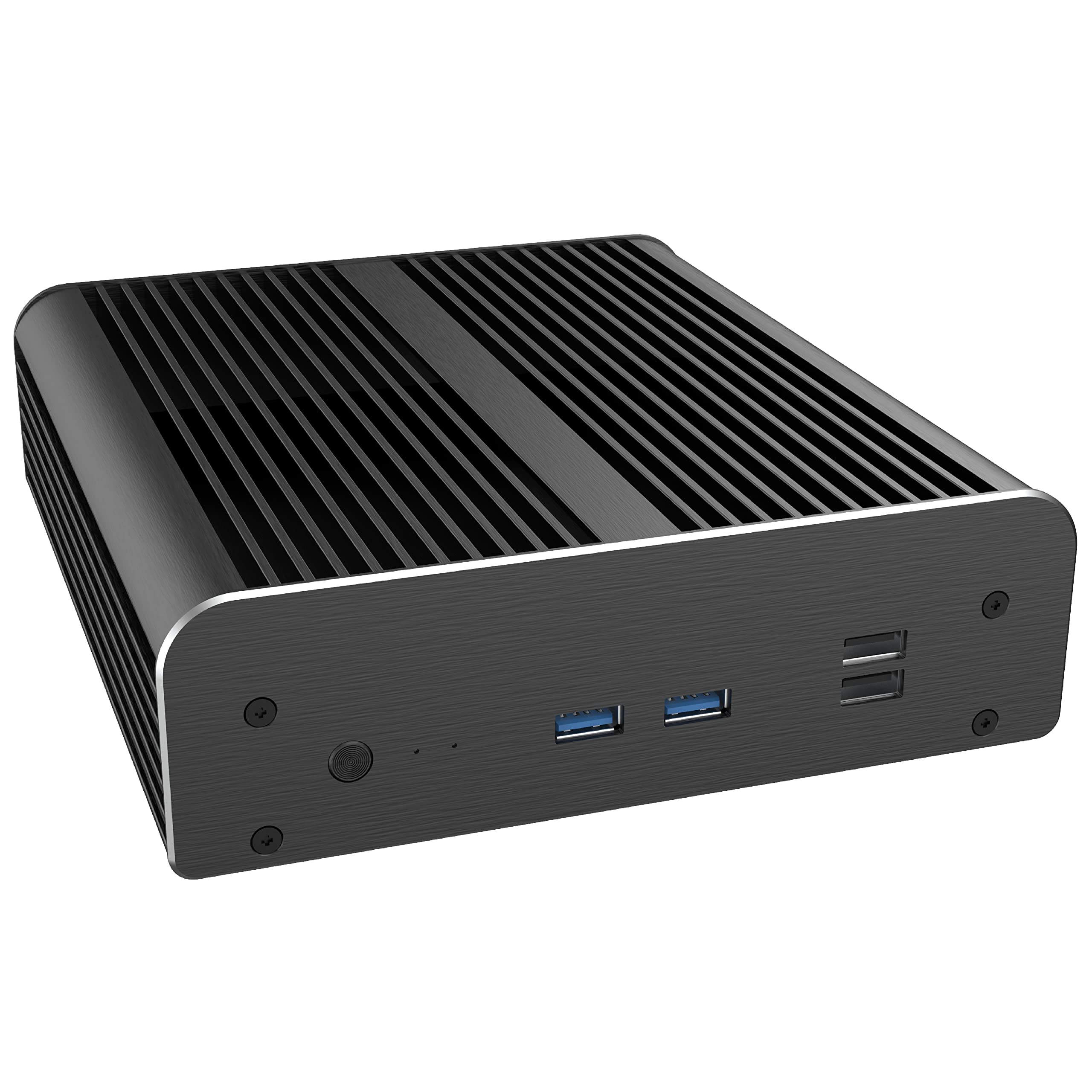 Akasa Newton TN, Designed for 12th & 11th Gen Intel® NUC Boards (Wall Street Canyon & Tiger Canyon), Aluminium Silent PC Case, Fanless CPU Cooling, Support VESA mounting, A-NUC63-M1B