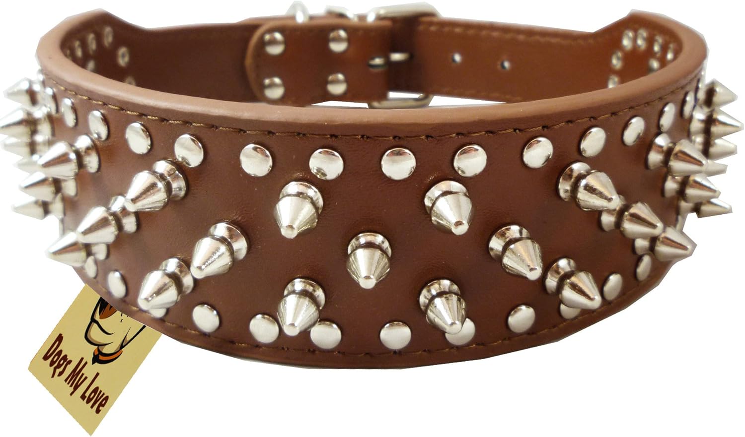 leather spiked dog collar