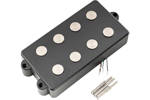 MUSICLILY Artec MMC4 Ceramic Magnet Soapbar Style Bass Pickup Bridge Pickup 12.6K for 4-String MusicMan Style Bass, Black