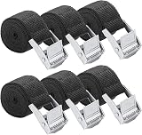 LFBEST 6Pcs Ratchet Tie Down Straps 0.5m x 25mm Heavy Duty Lashing Belts view 1