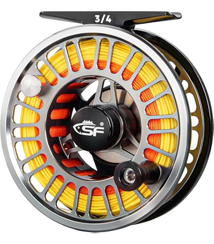 Abel SDF Fly Reel Ported - Basic Black - 6/7 WT with Wallnut Handle, Reels