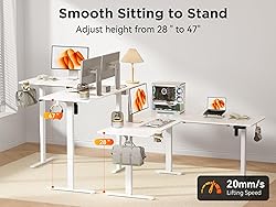 WALKINGDESK 75x61 Inches Reversible L Shaped