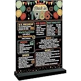 Trgowaul 40th Birthday Decorations Women Men, Black Colorful Back in 1986 Birthday Poster Acrylic Table Sign with Stand, 40 Anniversary Decor Gifts for Men, Vintage 1986 Supplies 40 Birthday Decor