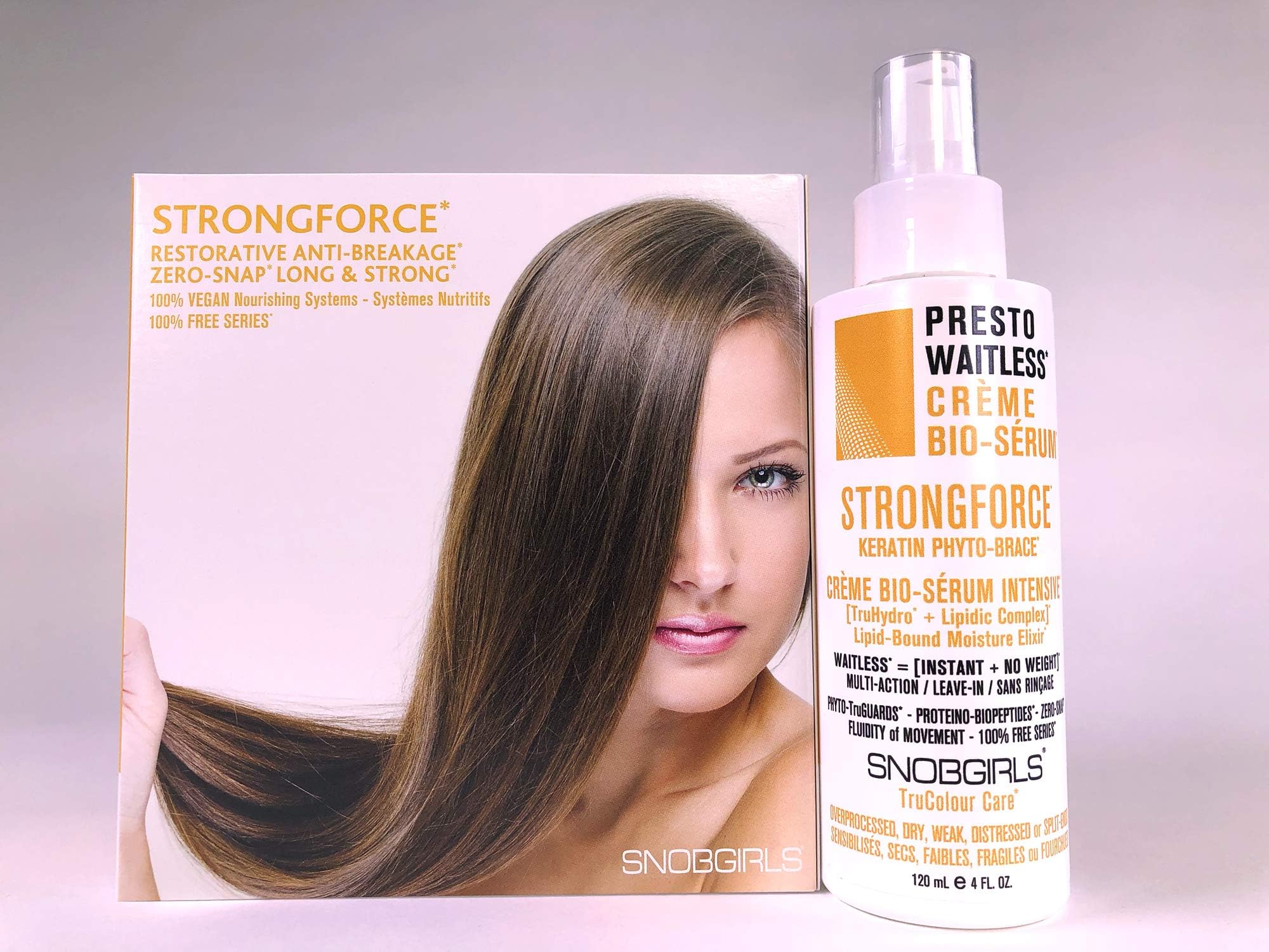 SNOBGIRLS STRONGFORCE CRÈME BIO-SERUM INTENSIVE Leave-In Treatment for Restorative Anti-Breakage - Long & Strong for Overprocessed, Dry, Weak, Damaged & Split-Ends