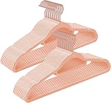SONGMICS Velvet Hangers Set of 30 with Rose Gold Hooks 0.6 cm Thick